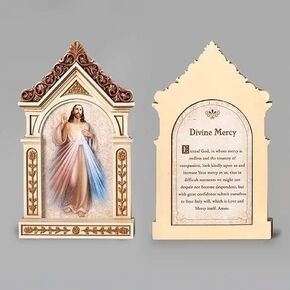 Joseph's Studio by Roman Inc., Renaissance Collection, 6.25" H Divine Mercy Table TOP, Religious Décor, Religious Inspiration, Religious Holidays, Catholic Sacraments, Catholic Gifts, (6x1x3)