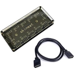12V 4Pin RGB LED Splitter 11-Port Hub with 50CM 4Pin Extension Cord, Perfect for Lots of RGB.12V RGB Splitter Hub with Case (12v)