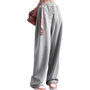 SweatyRocks Women's Drawstring Waist Sweatpants Straight Leg Athletic Trousers
