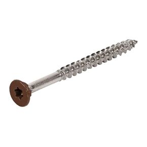 DeckWise #10x2-1/2" Brown Bugle-Head All-Purpose Screws, 305 Stainless Steel T15 Deck Screws Cover 100 Sq. Ft. of Decking (350 Pack)