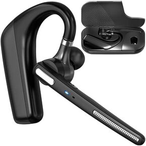 Bluetooth Headset with Microphone for PC & Mobile - Fast Charging, Long Battery Life, USB Dongle for Computer & Laptop Use - Wireless Headphones with Noise Canceling Mic for Skype, Zoom, Teams