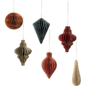 NICROLANDEE Wedding Decorations, 6 PCS Burgundy Mini Glitter Gold Edge Honeycomb Lanterns Ornaments for Christmas Tree Decoration, Xmas New Year Party, Birthday, Burgundy Bachelorette Party Decor