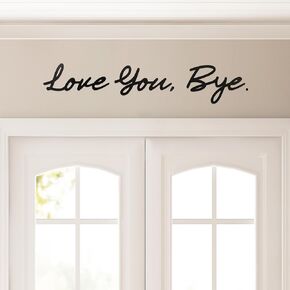 ChicOasis Love You Bye Wood Signs Wall Decor 21.6" Black Modern Home Decor Unique Wooden Entryway Hallway Wall Art Decorations Express Love and Warmth Family Sign