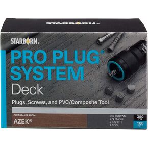 Starborn Industries Pro Plug System for Azek Dark Hickory Decking - Epoxy Finish #10 x 2-3/4" - 350 pcs for 100 Sq. Ft.