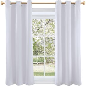 Sun Zero Riley Kids Bedroom Blackout Grommet Curtain Panel, 40" x 63", White
