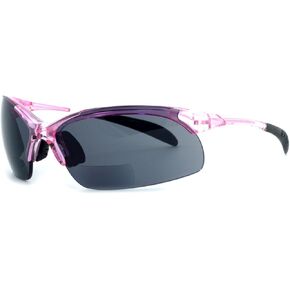 Calabria 48BF Sport BiFocal Reading Sunglasses Mens Womens Lightweight Comfortable Semi-Rimless Wrap Around Bi-Focal Sunnies