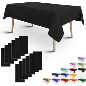 FULDGAENR Orange Plastic Tablecloth, Disposable Orange Table Cloths Plastic 54x108 Inch Size for 6-8 Foot Rectangle Table Indoor/Outdoor Parties Birthdays Weddings Anniversary - 1 Pack, Orange