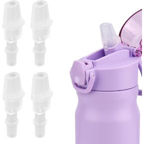 4pcs Water Bottle Mouthpiece Replacement for BJPKPK Insulated Water Bottle, Silicone Water Bottle Bite Valve Replacement Parts Compatible with BJPKPK 18 Oz 25 Oz Insulated Water Bottle