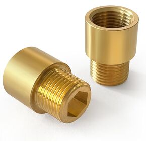 G 1/2" Male to US 1/2" NPT Female Thread Converter Adapter,BARROCK Premium Solid Brass Pipe Fitting, Water Hose Adapter,British to US Gauge Sensor Sender Adapter BSP NPT Thread Converter,2 Pack