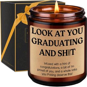 GSPY Graduation Candle, 2024 Graduation Gifts for Her, Him - College Graduation Gifts, Nursing Graduation Gifts - Funny High School, Masters Degree, PhD, Nurse Graduation Gifts for Women, Men