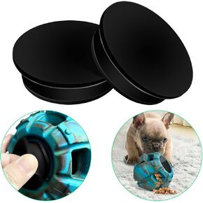 Yipetor Silicone Stopper for Dog Treat Toy, for Moderate Chewers, Fetch, Catch – Holds Kibble, Treats, Large,2 Pack