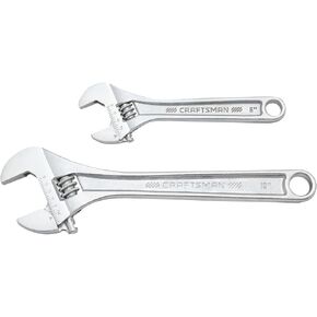 CRAFTSMAN All Steel Adjustable Wrench Set, 2 Piece (CMMT12006)