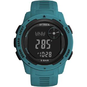 Digital Sports Teenager Pedometer Watch with Altimeter and Barometer, Ourdoor Watch, Military Army Hlking Waterproof Sport Watch (Black) in Kuwait