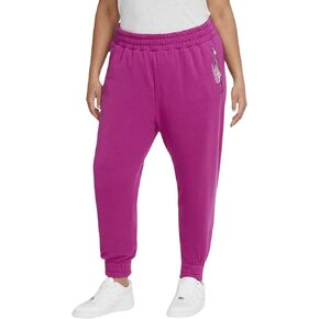Nike AIR 7/8 Women's Plus Athletic Pants Joggers (as1, Alpha, 3X, Plus, Regular, 3X) Dark Pink
