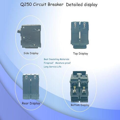 𝐔𝐩𝐠𝐫𝐚𝐝𝐞 Q2100 قاطع 2 قطب 100 أمبير. قاطع دائرة مصغر Pluq-in، 120 فولت/240 فولت، حماية مغناطيسية حرارية، مناسب لمراكز التحميل من سلسلة Siemens Type EQ وSEQ وPL وES، ضمان 5 سنوات in Kuwait