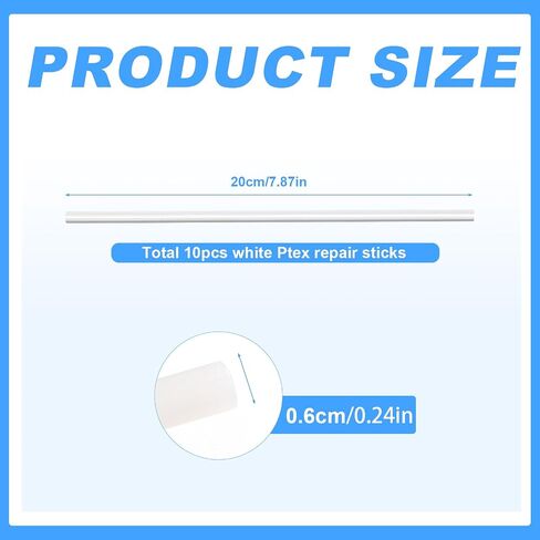 10pcs Ptex Ski Repair Kit, 6mm Ptex Repair Sticks Snowboard Repair Kit Snowboard Base Repair Ptex Snowboard Repair Stick Ptex Base Repair for Protecting Ski and Snowboard in Kuwait