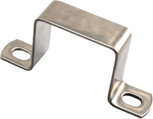 12 Pieces 25x25mm Square Tube Buckle, Square Pipe Clamp, 304 Stainless Steel U Shaped Horseback Pipe Saddle Clamp Buckle Hose Clamp Square Tube Clamp in Kuwait