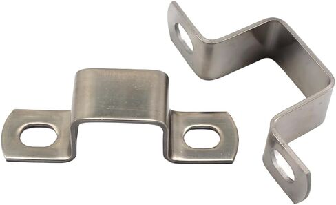 12 Pieces 25x25mm Square Tube Buckle, Square Pipe Clamp, 304 Stainless Steel U Shaped Horseback Pipe Saddle Clamp Buckle Hose Clamp Square Tube Clamp in Kuwait