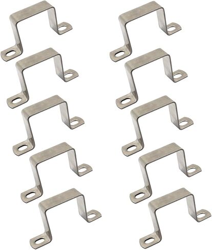 12 Pieces 25x25mm Square Tube Buckle, Square Pipe Clamp, 304 Stainless Steel U Shaped Horseback Pipe Saddle Clamp Buckle Hose Clamp Square Tube Clamp in Kuwait