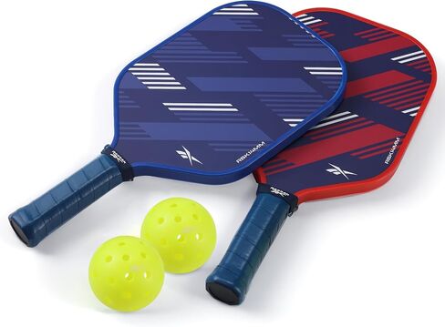 Reebok - Pickleball Paddles Set of 2, Graphite Control Paddles, Precision Engineered Pickleball Balls with 40 Holes Pattern, Ideal for Sports Enthusiasts in Saudi Arabia