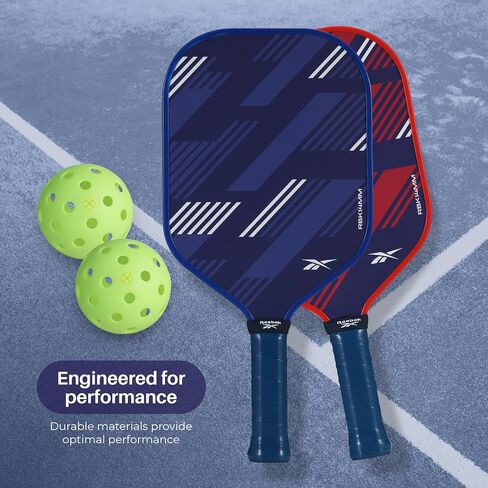 Reebok - Pickleball Paddles Set of 2, Graphite Control Paddles, Precision Engineered Pickleball Balls with 40 Holes Pattern, Ideal for Sports Enthusiasts in Saudi Arabia