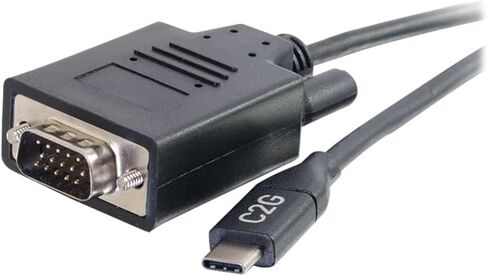 C2G USB Adapter, Video Adapter, USB C to VGA, Black, 9 Feet (2.74 Meters), Cables to Go 26892 in Saudi Arabia