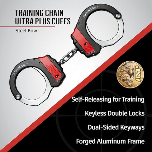 أصفاد التدريب ذات القفل المزدوج من ASP Ultra Plus، وقيود من الألومنيوم المطروق، وأساور من الدرجة الاحترافية in Kuwait
