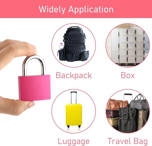 2 Pcs Aluminum Padlocks with Keys, Anti-Rust Weatherproof Lock Heavy Duty Solid Keyed Locks Locker Padlocks Small Outdoor Padlocks for Fence Gate Garage Shed School Gym Locker(Pink) in Saudi Arabia