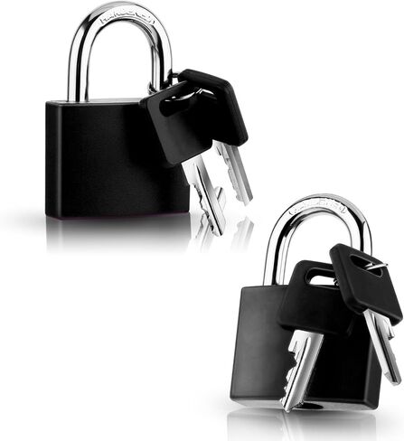 2 Pcs Aluminum Padlocks with Keys, Anti-Rust Weatherproof Lock Heavy Duty Solid Keyed Locks Locker Padlocks Small Outdoor Padlocks for Fence Gate Garage Shed School Gym Locker(Pink) in Saudi Arabia