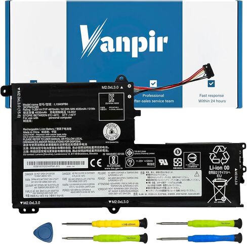 استبدال بطارية الكمبيوتر المحمول Vanpir L14M2P21 لجهاز Lenovo IdeaPad 330S-14AST 330S-14IKB 330S-15ARR 330S-15AST 330S-15IKB Series 5B10Q39203 5B10Q39204 L14L2P21 5B10Q39206 5B10W67199 7.4V 30 واط/4050 مللي أمبير in Saudi Arabia