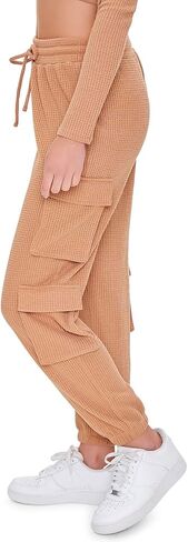 Forever 21 Women's Waffle Knit Cargo Joggers in Saudi Arabia