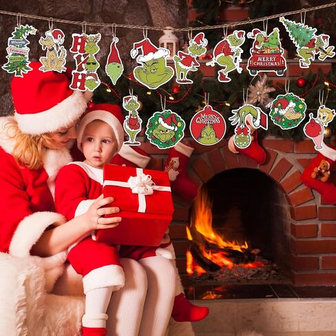 زينة معلقة لعيد الميلاد - قطع لصوص عيد الميلاد زينة معلقة لمستلزمات حفلات شجرة عيد الميلاد ديكور جدار باب المنزل in Kuwait