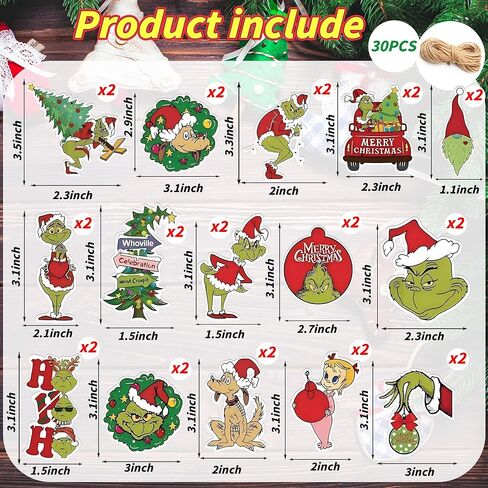 زينة معلقة لعيد الميلاد - قطع لصوص عيد الميلاد زينة معلقة لمستلزمات حفلات شجرة عيد الميلاد ديكور جدار باب المنزل in Kuwait