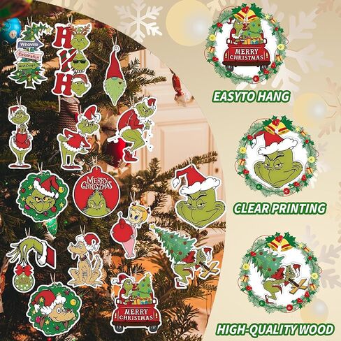 زينة معلقة لعيد الميلاد - قطع لصوص عيد الميلاد زينة معلقة لمستلزمات حفلات شجرة عيد الميلاد ديكور جدار باب المنزل in Kuwait