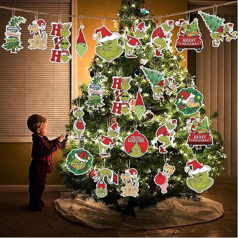 زينة معلقة لعيد الميلاد - قطع لصوص عيد الميلاد زينة معلقة لمستلزمات حفلات شجرة عيد الميلاد ديكور جدار باب المنزل in Kuwait
