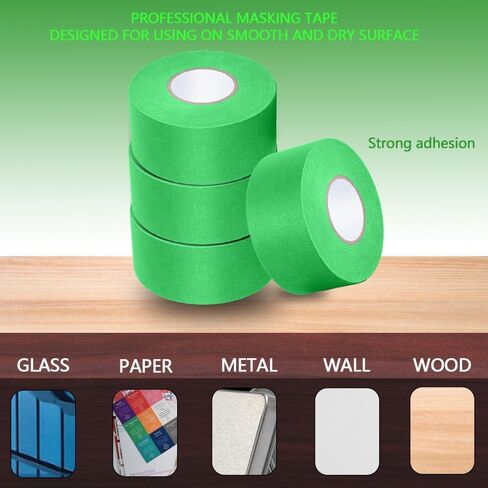 NETEHA 3 Rolls Painters Tape Masking Tape 0.78 Inch x 55 Yard, Heat Resistant No Residue Automotive Adhesive Tape for Automotive Paint and DIY Paint Projects (Green) in Saudi Arabia