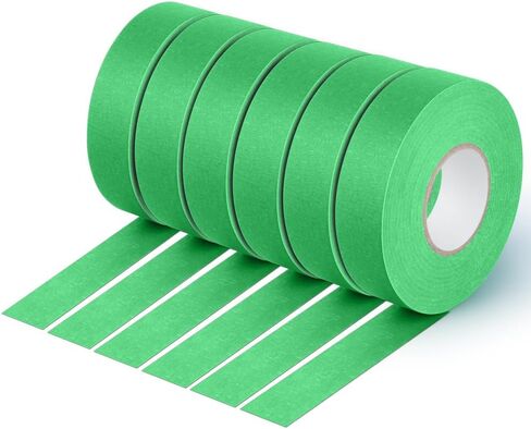 NETEHA 3 Rolls Painters Tape Masking Tape 0.78 Inch x 55 Yard, Heat Resistant No Residue Automotive Adhesive Tape for Automotive Paint and DIY Paint Projects (Green) in Saudi Arabia