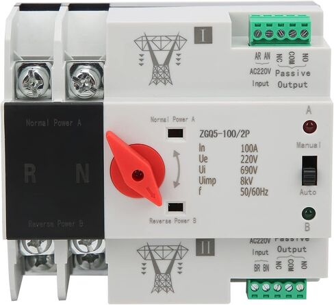Automatic Transfer Switch ATS 2P Dual Power Transfer Switch Electrical Selector Switches in Saudi Arabia