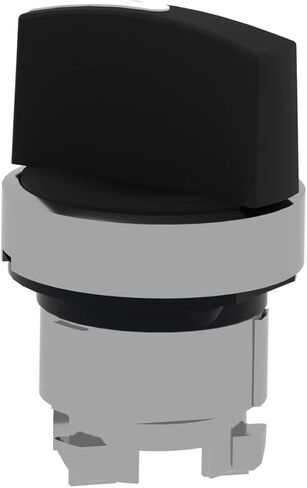 Schneider Electric ZB4BD2 Harmony XB4 Selector Switch Head, Chromium Plated Metal Bezel, Fits 22mm Diameter Cutouts, 2 Positions, Stay Put Operation, Black in Kuwait