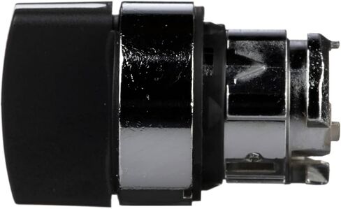 Schneider Electric ZB4BD2 Harmony XB4 Selector Switch Head, Chromium Plated Metal Bezel, Fits 22mm Diameter Cutouts, 2 Positions, Stay Put Operation, Black in Kuwait