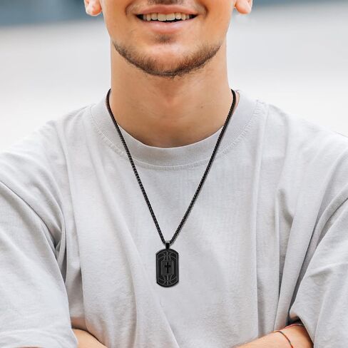 Basketball Bible Verse Cross Necklace for Men Stainless Steel Black/Gold/Silver Cross Pendant First Communion Baptism Religious Christmas Gifts Basketball Sports Jewelry for Men Boys Kids Teen with Stainless Steel Chain 22+2 inch in Saudi Arabia