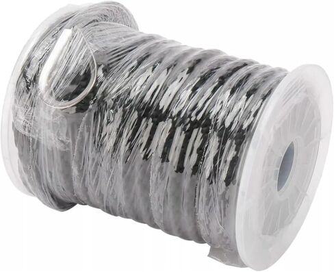 خط مرساة صلب MFP مقاس 3/8 بوصة × 100 قدم من CAPTAIN - حبل مرساة من الدرجة البحرية مع كشتبان وقيد من الفولاذ المقاوم للصدأ، حبل مرساة للقارب عالي التحمل (رمادي) in Kuwait