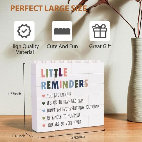 You are Enough - Positive Little Reminders Sign | Plaque - Inspirational Gifts for Teens, College Students, and Women - Cute Motivational Desk Decor for Office, Dorm Room, or Home in Saudi Arabia