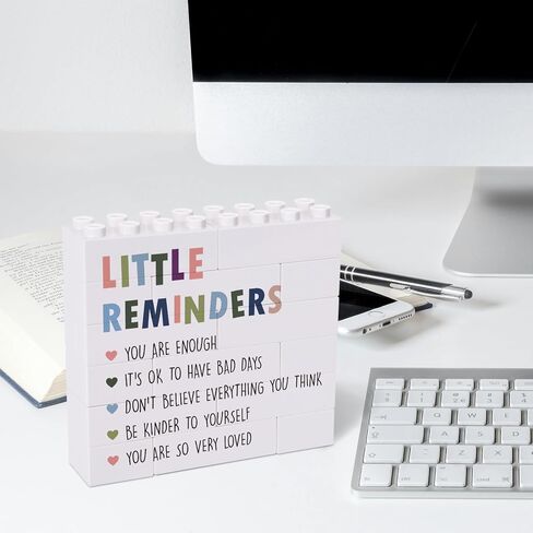 You are Enough - Positive Little Reminders Sign | Plaque - Inspirational Gifts for Teens, College Students, and Women - Cute Motivational Desk Decor for Office, Dorm Room, or Home in Saudi Arabia