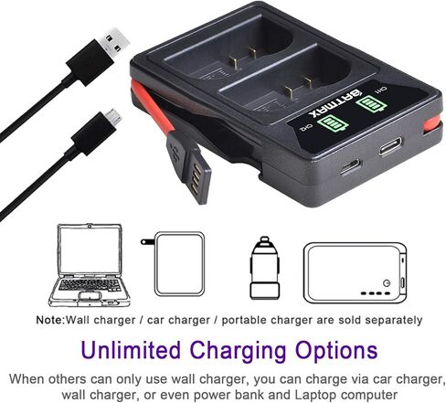 Batmax 2 قطعة 2280 مللي أمبير EN-EL15 EN-EL15B EN-EL15C بطارية لنيكون Z5، Z6، Z6 II، Z7، Z7II D780، D850، D7500، 1 V1، D500، D600، D610، D750، D800، D800E، D810، D810A، الكاميرات الرقمية D7000، D7100، D7200 in Kuwait