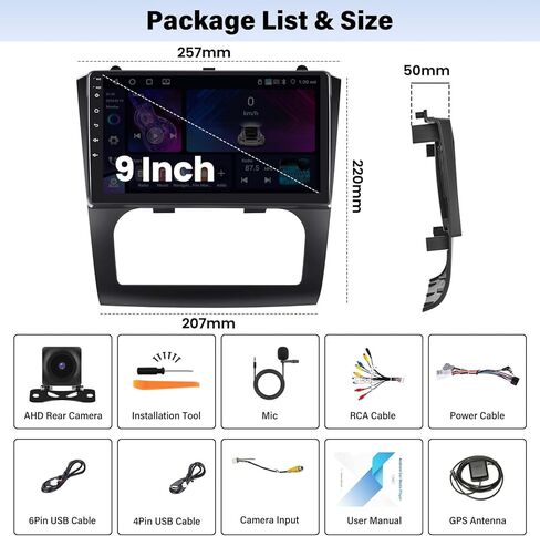 UNITOPSCI لـ Nissan Altima 2008-2012 راديو مع مكيف هواء تلقائي، Android 13 سيارة ستيريو لاسلكي CarPlay Android Auto HiFi GPS Navigation 9 بوصة شاشة تعمل باللمس WiFi Bluetooth FM SWC + AHD كاميرا احتياطية ميكروفون in Saudi Arabia