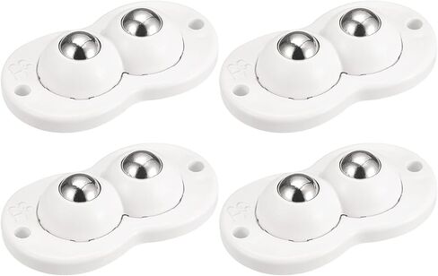 uxcell 12Pcs Self Adhesive Caster Wheels, Mini Swivel Sticky Universal Pulley for Bin Bottom, Trash Can, Storage Box, Furniture (Black) in Saudi Arabia