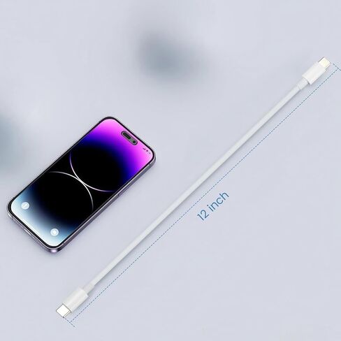 Smays بديل سلك شحن قصير لهاتف iPhone 15 Plus pro max، 10 بوصة، كابل USB C إلى USB-C in Kuwait