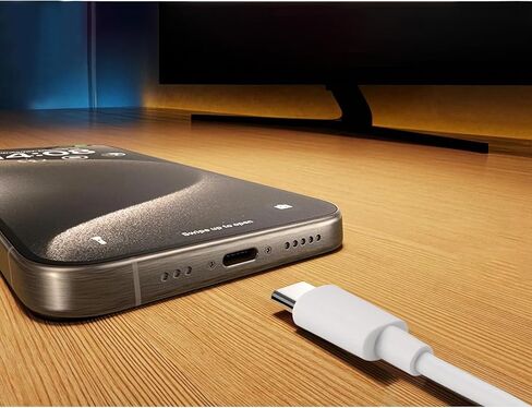 Smays بديل سلك شحن قصير لهاتف iPhone 15 Plus pro max، 10 بوصة، كابل USB C إلى USB-C in Kuwait
