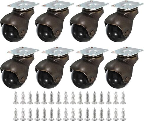 PATIKIL 2 Inch Ball Caster Wheels Set of 4, 360° Rotating Swivel Top Plate Wheels 397 lbs Total Capacity Caster with M4 Screws for Furniture Table Cabinet Chrome in Kuwait